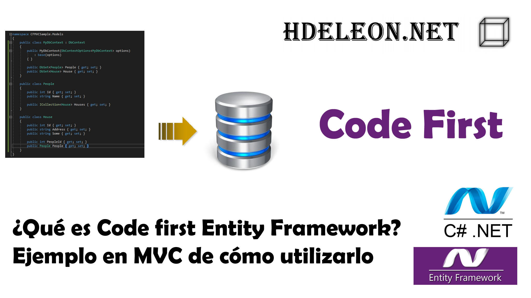 ¿Qué es code first en Entity Framework? Ejemplo en MVC de cómo utilizarlo, C# .Net Core