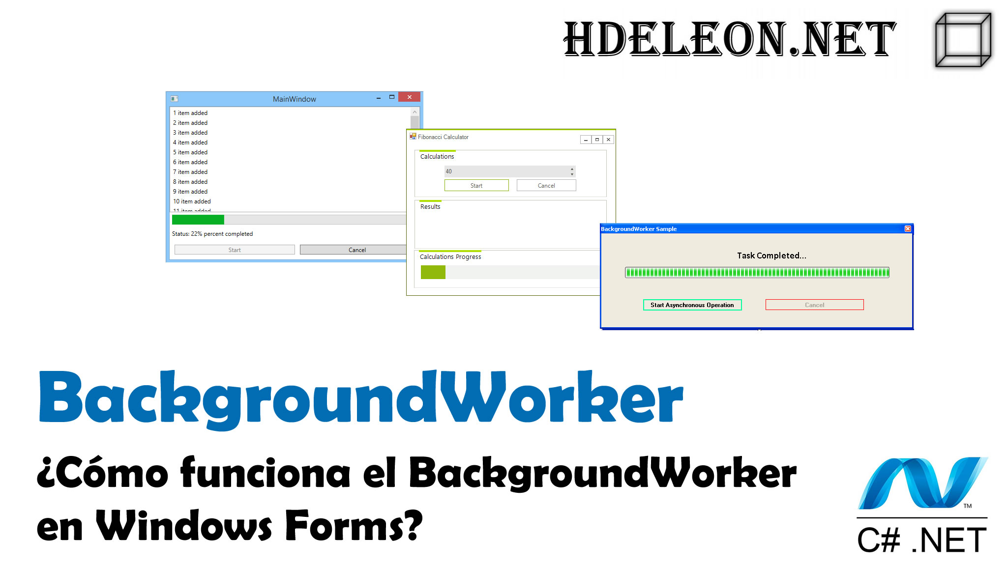 ¿Cómo funciona el BackgroundWorker en C# Windows Forms?