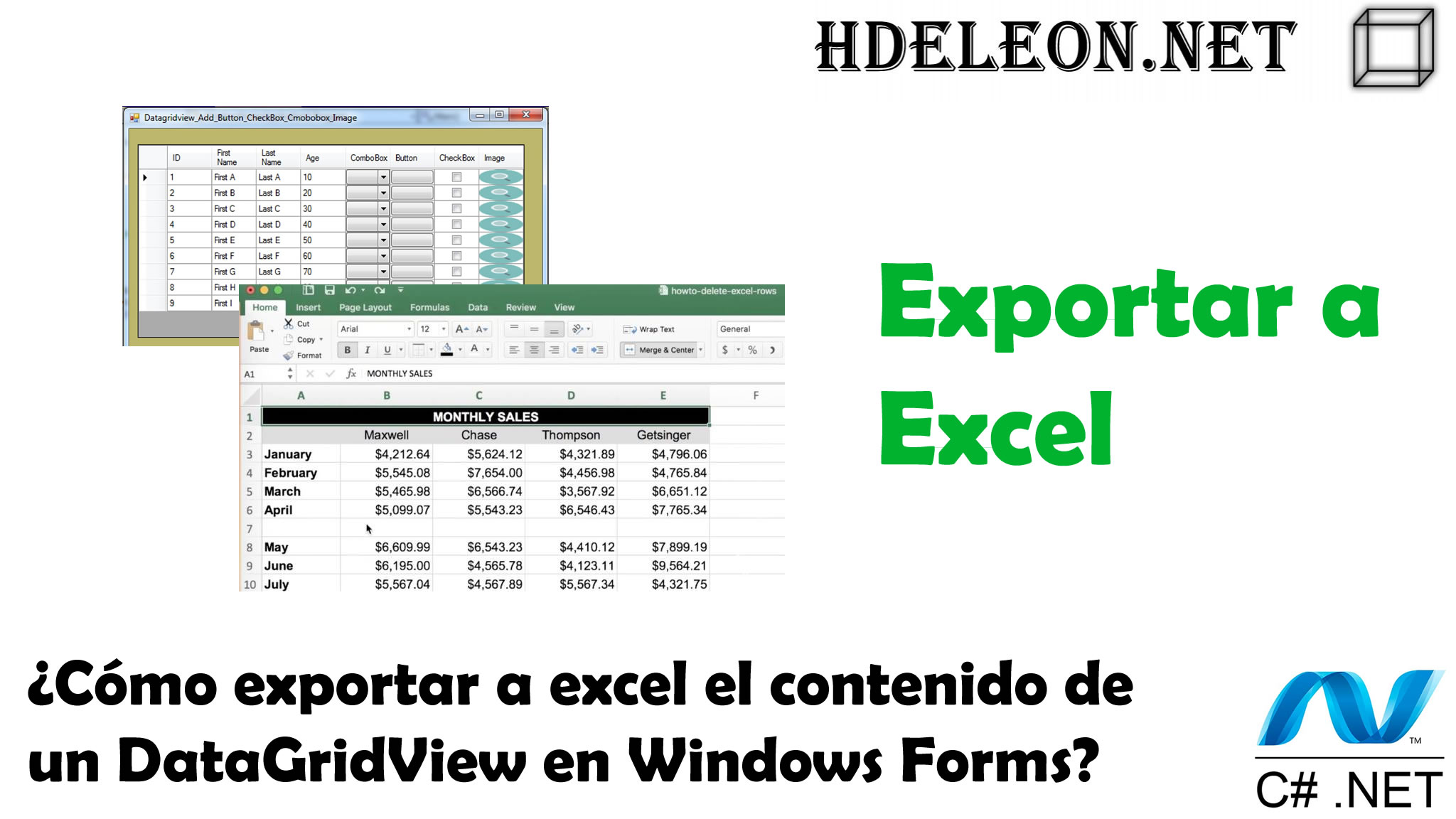 ¿Cómo exportar a excel el contenido de un DataGridView de Windows Forms?