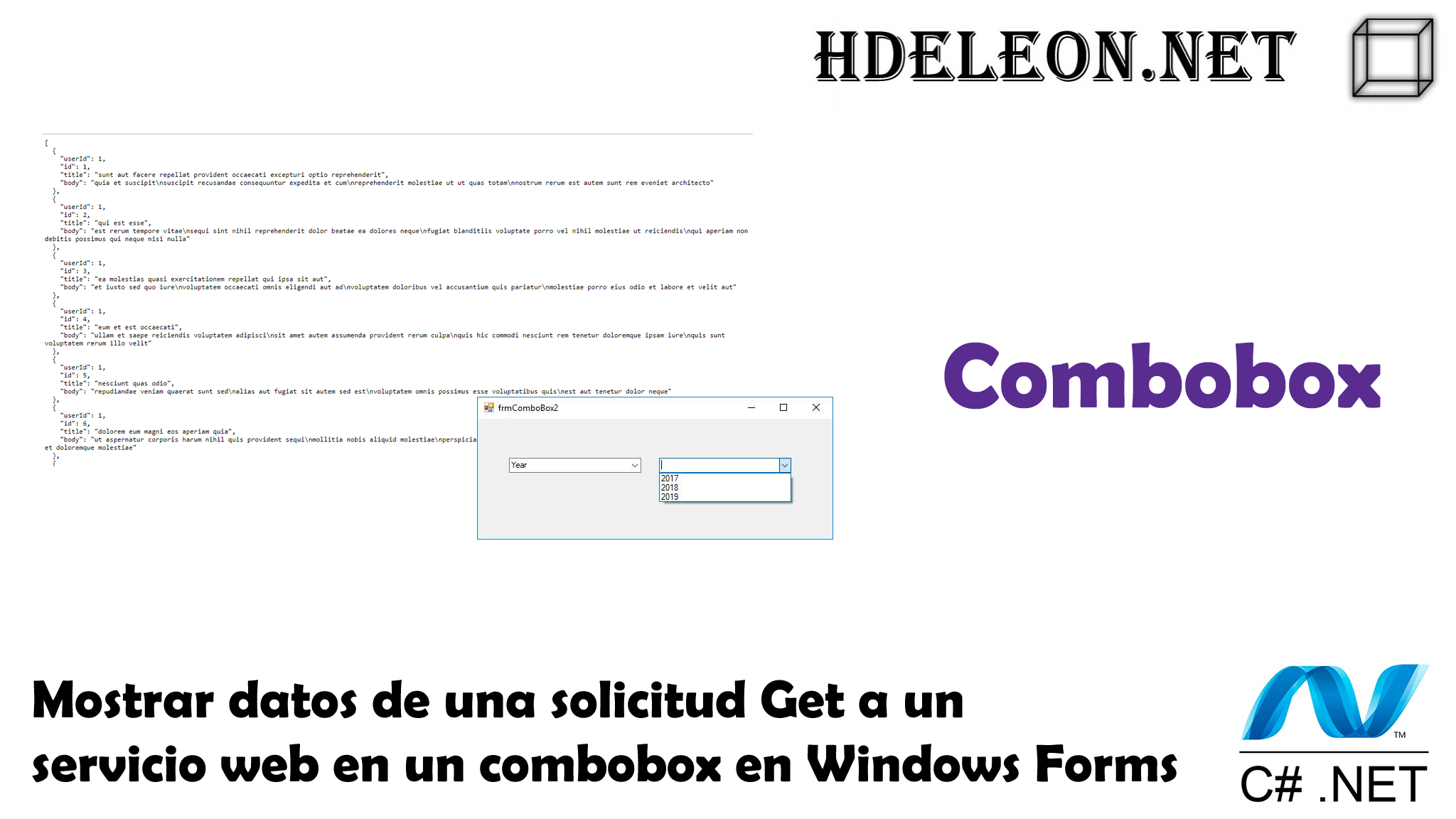Mostrar datos de una solicitud Get a un servicio web en un combobox en Windows Forms .Net